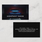 Automobielblauw auto Mechanic Black Modern Visitekaartje (Voorkant / Achterkant)