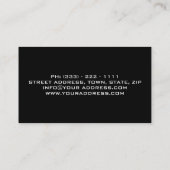 Automobielblauw auto Mechanic Black Modern Visitekaartje (Achterkant)