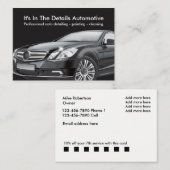 Automobieldetail en -reiniging visitekaartje (Voorkant / Achterkant)