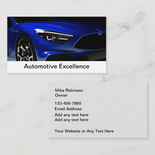 Automobieldiensten Moderne twee kant Visitekaartje (Voorkant / Achterkant)