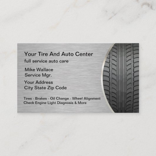 Automobieldiensten Moderne Visitekaartjes (Voorkant)