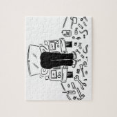 Automobiele Cartoon voor autoonderhoud Legpuzzel (Verticaal)