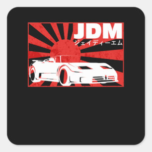 Automobiele Japanse binnenlandse marktauto Vierkante Sticker
