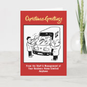 Automobiele kerstkaart voor vervanging van voorrui feestdagen kaart (Voorkant)