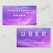 Automobiele regenboogroze driver 5 star visitekaartje (Voorkant / Achterkant)