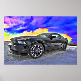 Automobiele spier Car Mustang Poster