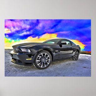 Automobiele spier Car Mustang Poster