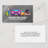 Automobielen illustratie | werktuigbouwkundige visitekaartje (Voorkant / Achterkant)