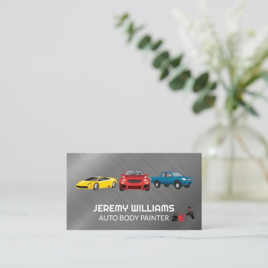 Automobielen | Logo voor automatische lichaamsvers Visitekaartje (Staand voorkant)