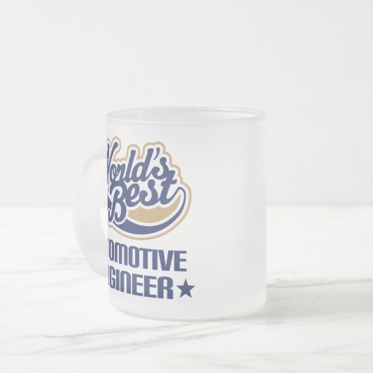 Automobielengineeringcadeau Matglas Koffiemok (Voorkant links)