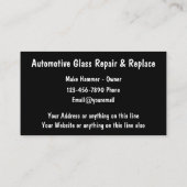 Automobielglas Moderne Dubbele Zijvisitekaartjes Visitekaartje (Achterkant)
