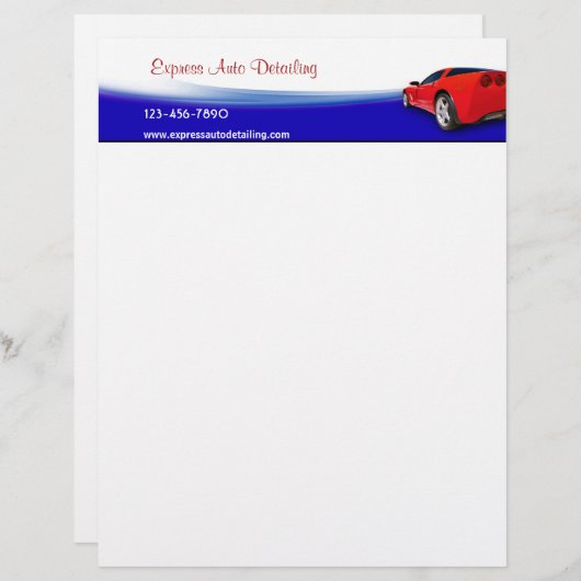 Automobielindustrie Briefhoofd (Voorkant / Achterkant)