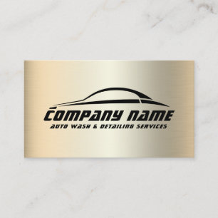 Automobielindustrie logo faux metallic business c visitekaartje