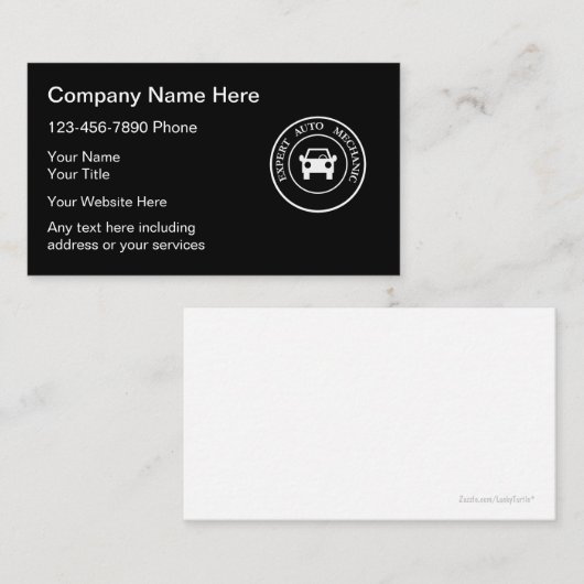 Automobielindustrie — Mechanisch thema Visitekaartje (Voorkant / Achterkant)