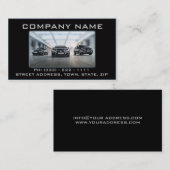 Automobielindustrie / Mechanische zwarte garage -  Visitekaartje (Voorkant / Achterkant)