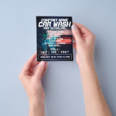 Automobielindustrie met futuristische stijl flyer (Hand)