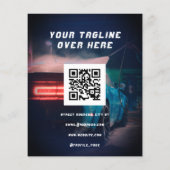 Automobielindustrie met futuristische stijl flyer (Achterkant)