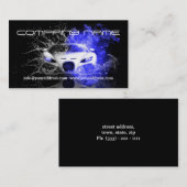 Automobielindustrie met racewitte auto met snelle visitekaartje (Voorkant / Achterkant)