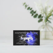 Automobielindustrie met racewitte auto met snelle visitekaartje (Staand voorkant)