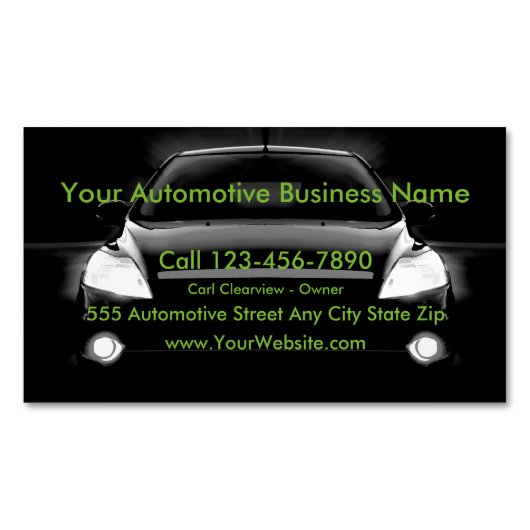 Automobielindustrie Visitekaartje Magneet (Voorkant)