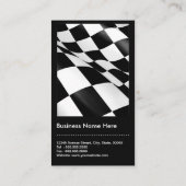 Automobielindustrie - zwarte witte vlag visitekaartje (Achterkant)