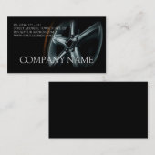 Automobielkaart voor zwarte autowielaandrijving visitekaartje (Voorkant / Achterkant)