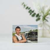 Automobielreparatiesatekaart Visitekaartje (Staand voorkant)