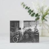 Automobielreparatieschop, 1919 briefkaart (Staand voorkant)