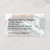 Automobielsleepdiensten en wegenwacht visitekaartje (Voorkant)
