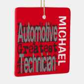 Automobieltechnicus Extraordinaire CUSTOM Keramisch Ornament (Rechts)