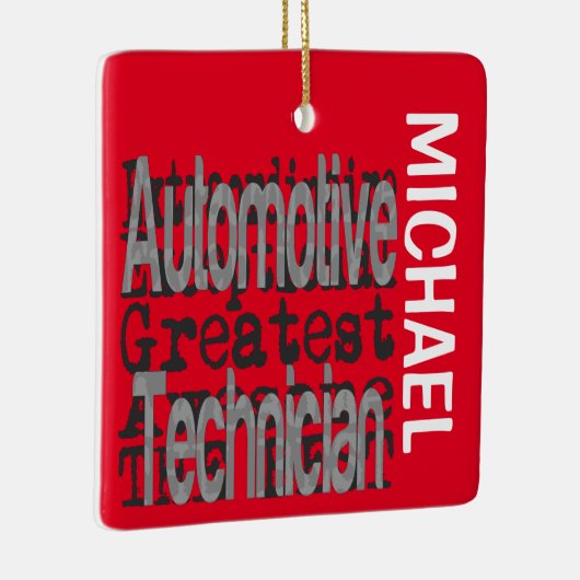 Automobieltechnicus Extraordinaire CUSTOM Keramisch Ornament (Rechts)