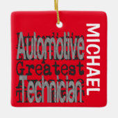 Automobieltechnicus Extraordinaire CUSTOM Keramisch Ornament (Voorkant)