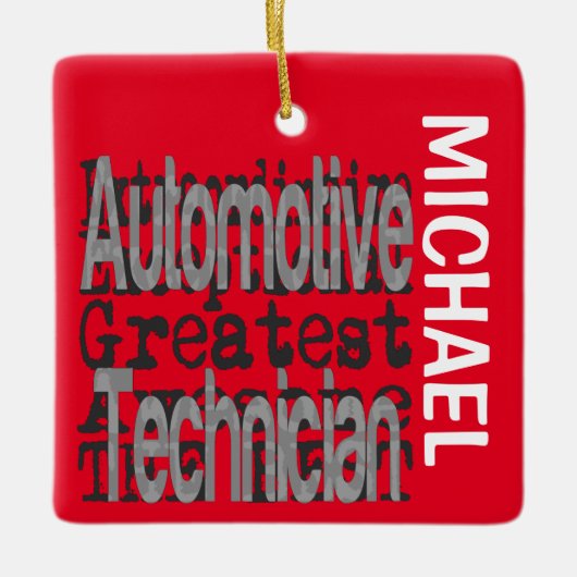 Automobieltechnicus Extraordinaire CUSTOM Keramisch Ornament (Voorkant)