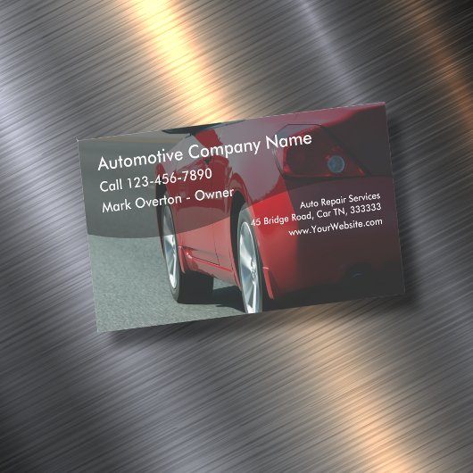 Automobielthema Magnetisch Visitekaartje
