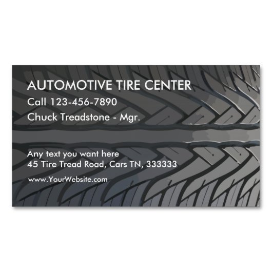 Automobielthema Visitekaartje Magneet (Voorkant)