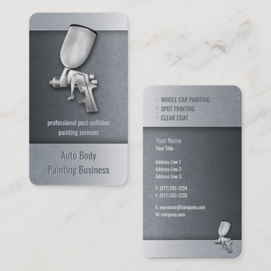 Automobielverfbedrijf | Beroepsbeoefenaars Visitekaartje (Voorkant / Achterkant)