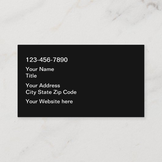 Automobielvoertuig Visitekaartje (Achterkant)