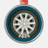 Automobielwiel Metalen Ornament (Voorkant)