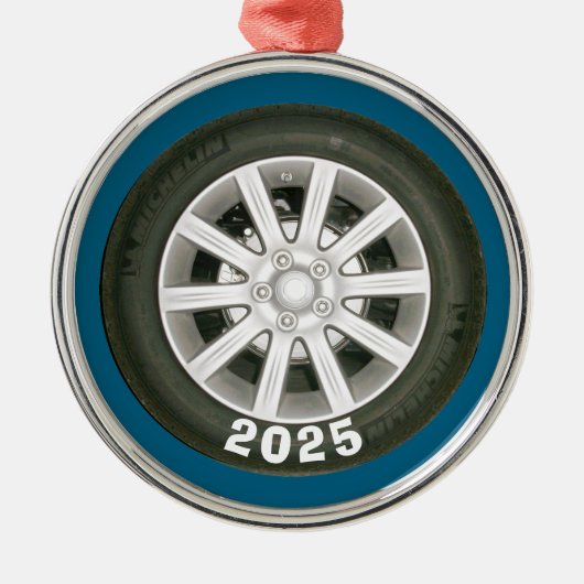 Automobielwiel Metalen Ornament (Voorkant)