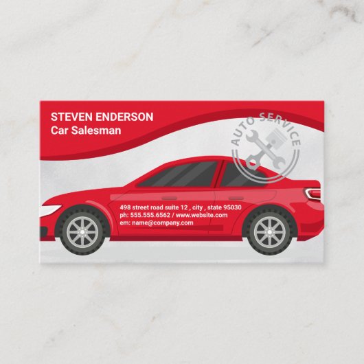 Automobile | Car Services Logo Visitekaartje (Voorkant)