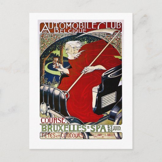 Automobile Club de Belcique - Vintage Briefkaart (Voorkant)