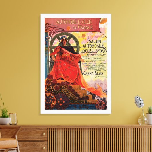 Automobile Club de France Canvas Afdruk (Insitu (Woonkamer))