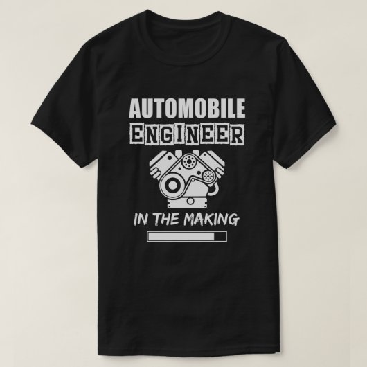 Automobile Engineer in de maak, effen textuur T-shirt (Design voorkant)