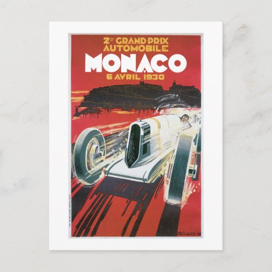 Automobile Monaco Briefkaart (Voorkant)