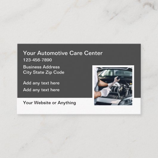 Automobile Repair Services Mechanische Visitekaart Visitekaartje (Voorkant)