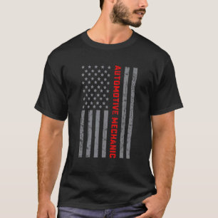 Automontechnicus Vintage Amerikaanse Vlag Voor Man T-shirt