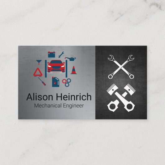 Automonteur Auto Diensten Visitekaartje (Voorkant)