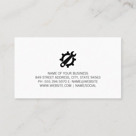 automonteur | Autodiensten Visitekaartje (Achterkant)