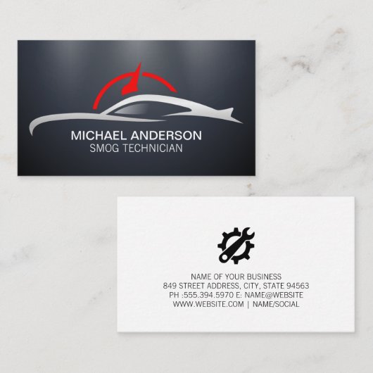 automonteur | Autodiensten Visitekaartje (Voorkant / Achterkant)