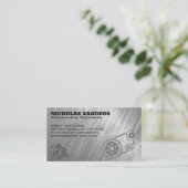 automonteur | Katrollen en moersleutel | autorepar Visitekaartje (Staand voorkant)